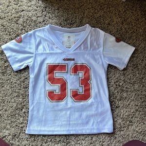 Kids SZ 4/4T 49ers Bowman Jersey white